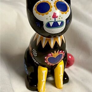 Colorful Day of the Dead Cat Figurine‎